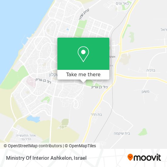 Карта Ministry Of Interior Ashkelon