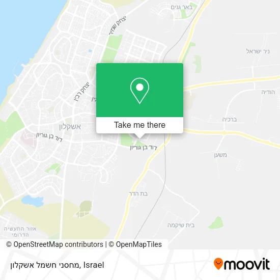 Карта מחסני חשמל אשקלון