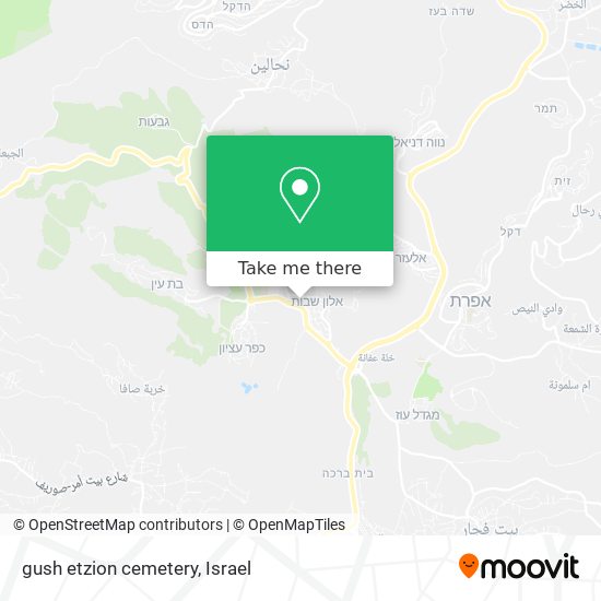 Карта gush etzion cemetery