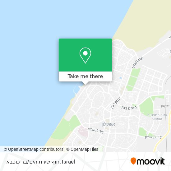 חוף שירת הים/בר כוכבא map