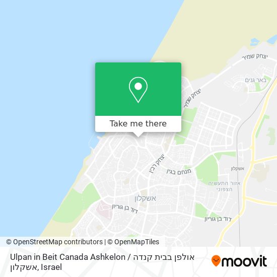 Ulpan in Beit Canada Ashkelon / אולפן בבית קנדה אשקלון map