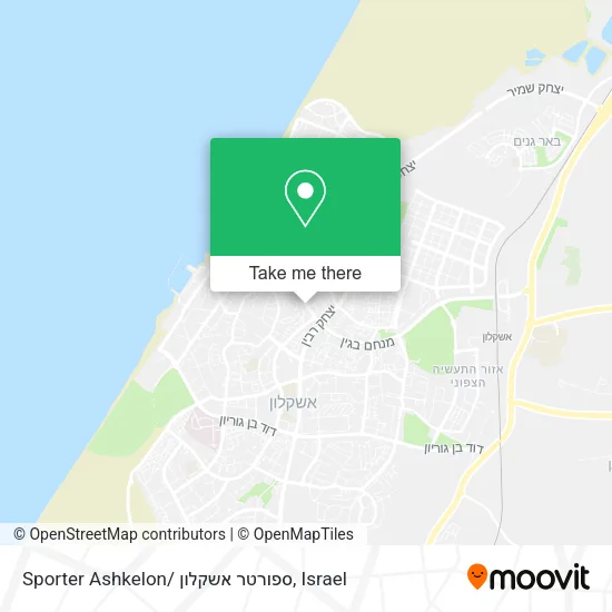 Карта Sporter Ashkelon/ ספורטר אשקלון