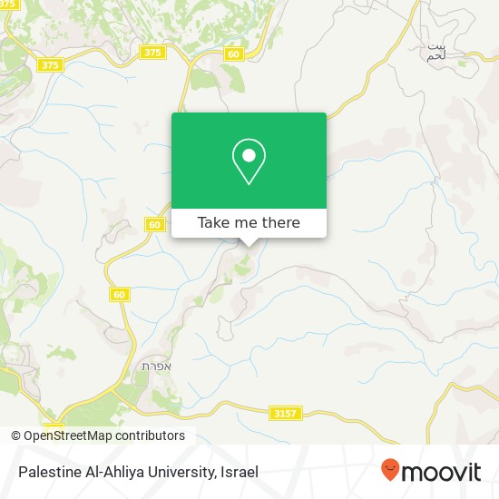Palestine Al-Ahliya University map