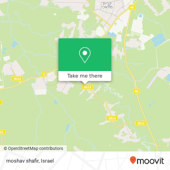 moshav shafir map