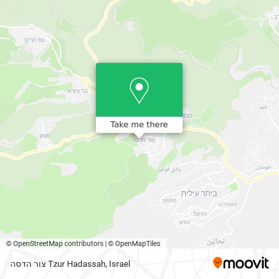 Карта צור הדסה Tzur Hadassah