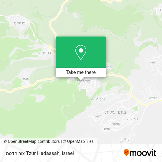 Карта צור הדסה Tzur Hadassah