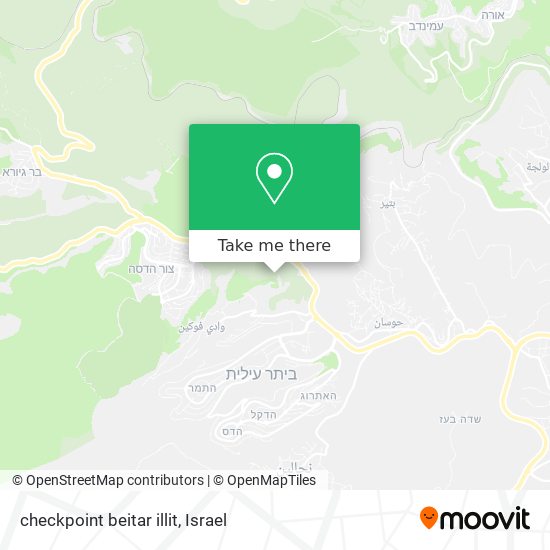 Карта checkpoint beitar illit