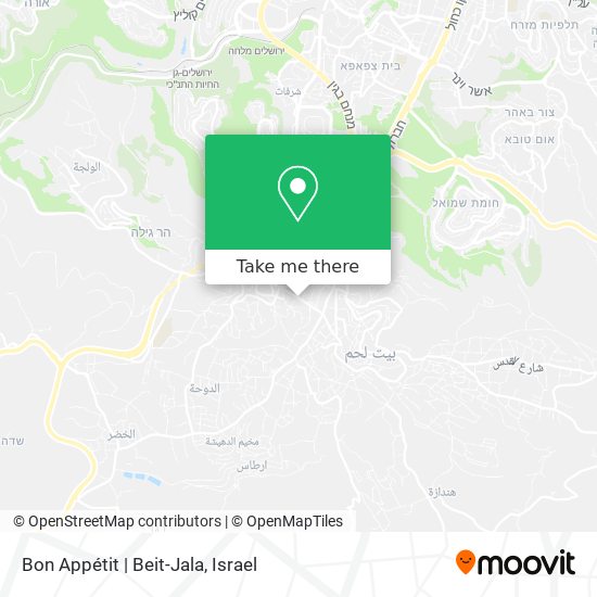 Карта Bon Appétit | Beit-Jala