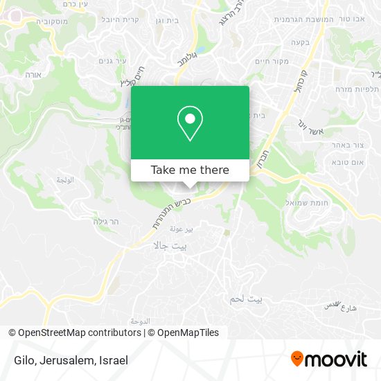 Gilo, Jerusalem map