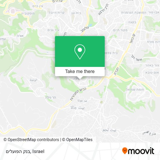 בנק הפועלים map