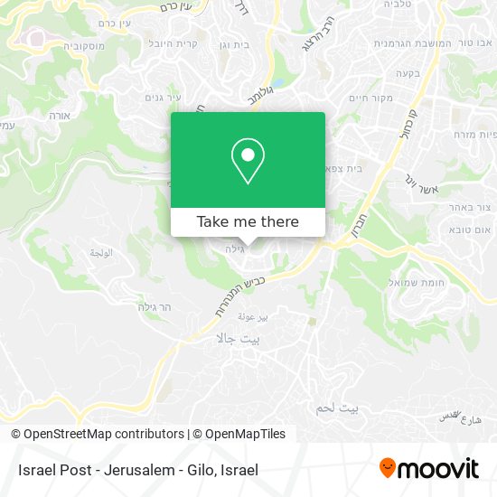Карта Israel Post - Jerusalem - Gilo