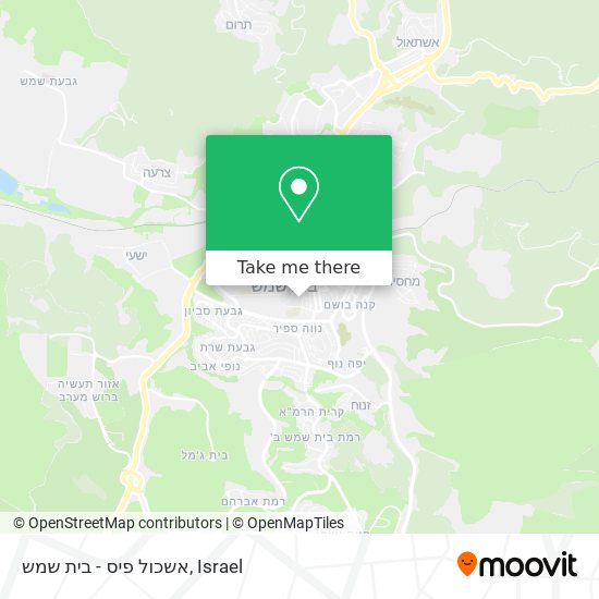 אשכול פיס - בית שמש map