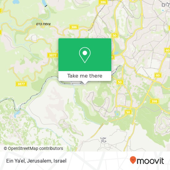 Ein Ya'el, Jerusalem map