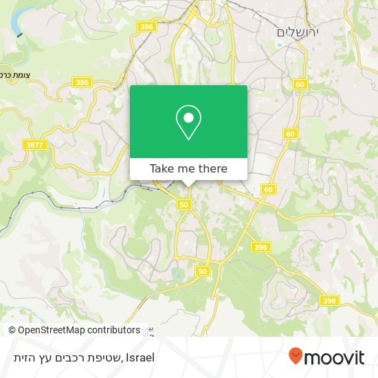 שטיפת רכבים עץ הזית map