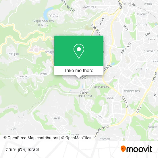 Карта מלון יהודה