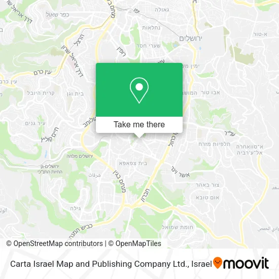 Карта Carta Israel Map and Publishing Company Ltd.