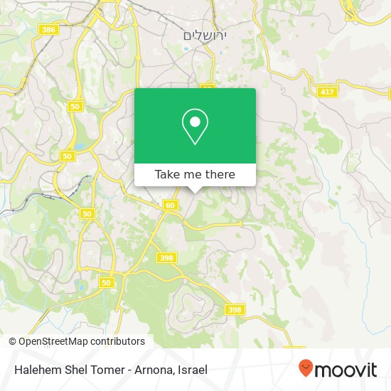 Halehem Shel Tomer - Arnona map