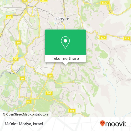 Карта Ma'alot Moriya