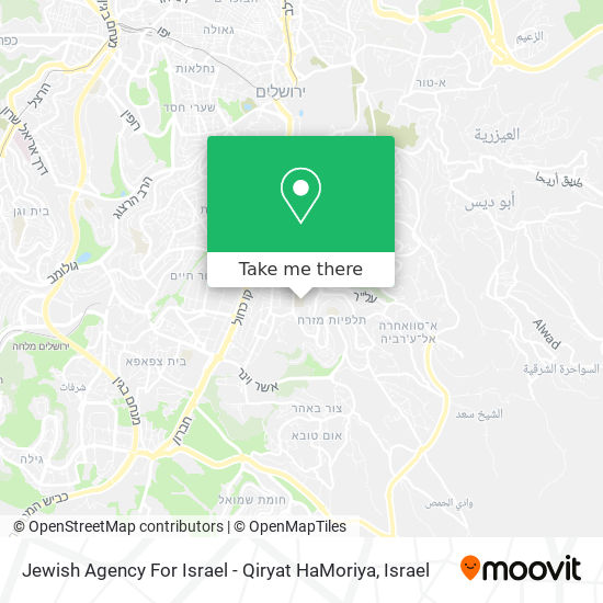 Jewish Agency For Israel - Qiryat HaMoriya map