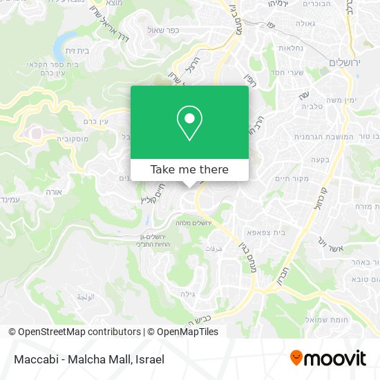 Maccabi - Malcha Mall map