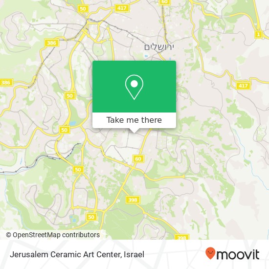 Jerusalem Ceramic Art Center map