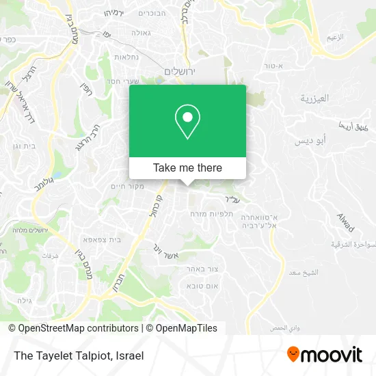 Карта The Tayelet Talpiot