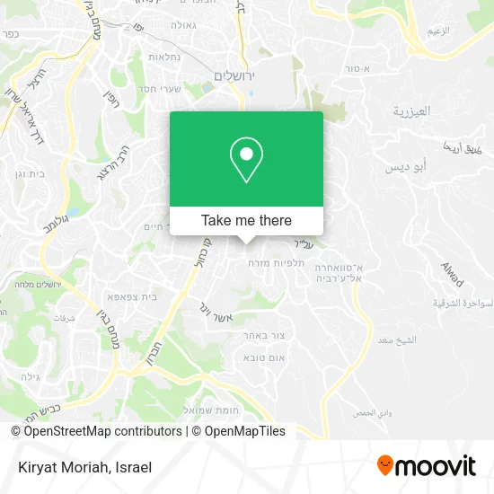 Карта Kiryat Moriah