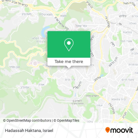 Hadassah Haktana map