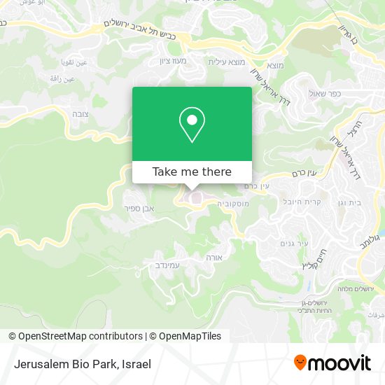 Jerusalem Bio Park map