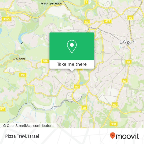 Pizza Trevi map
