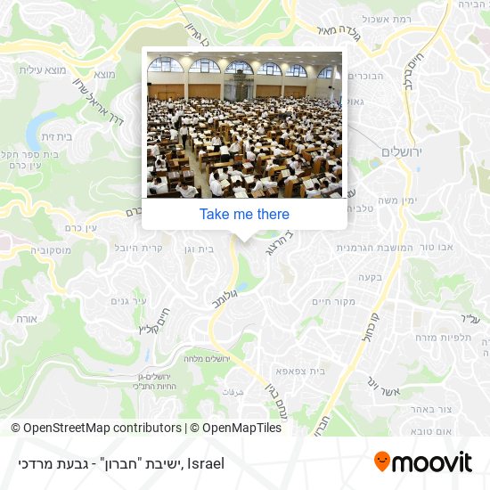 Карта ישיבת "חברון" - גבעת מרדכי