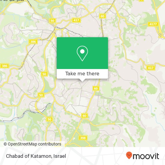 Chabad of Katamon map
