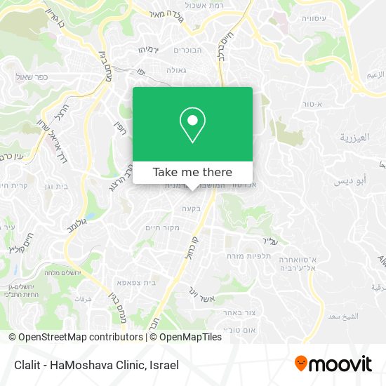 Карта Clalit - HaMoshava Clinic