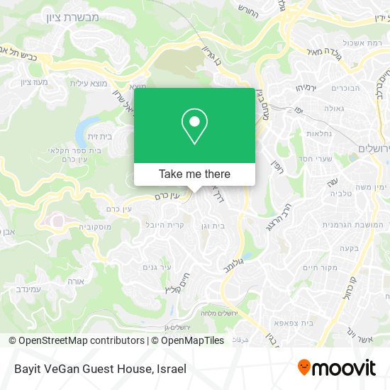 Карта Bayit VeGan Guest House