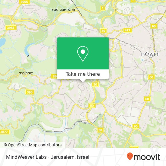 Карта MindWeaver Labs - Jerusalem