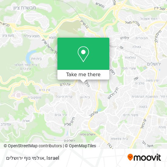 אולמי נוף ירושלים map