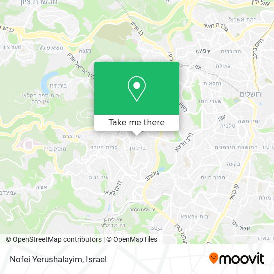 Nofei Yerushalayim map