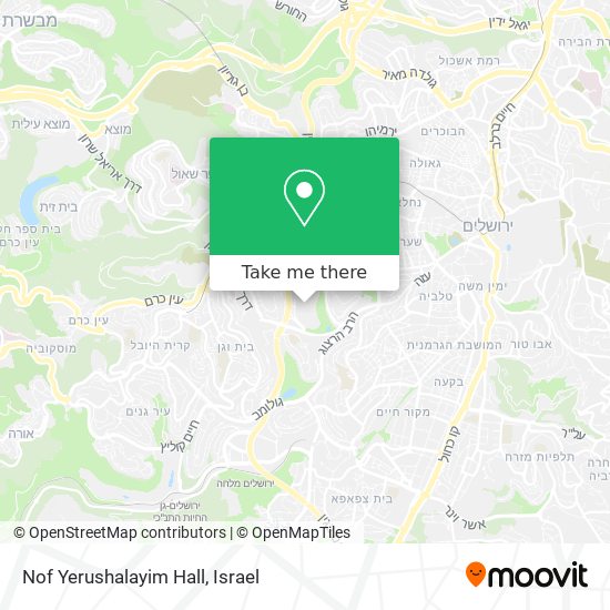 Nof Yerushalayim Hall map