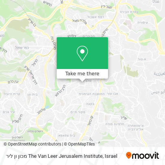 Карта מכון ון ליר The Van Leer Jerusalem Institute