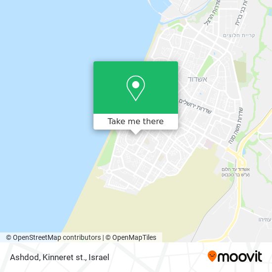 Ashdod, Kinneret st. map