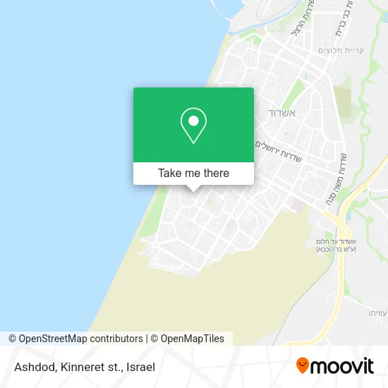 Карта Ashdod, Kinneret st.