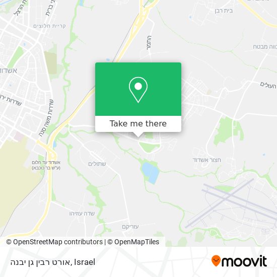 Карта אורט רבין גן יבנה