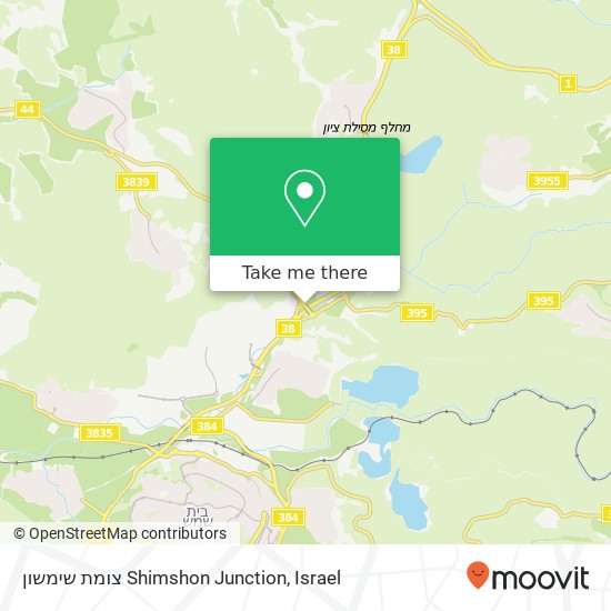צומת שימשון Shimshon Junction map
