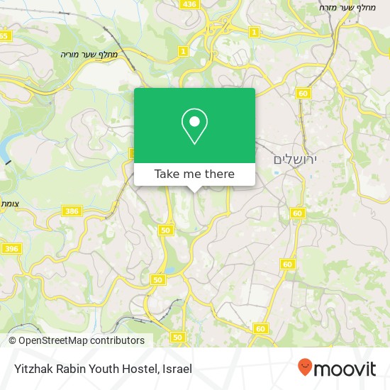 Yitzhak Rabin Youth Hostel map