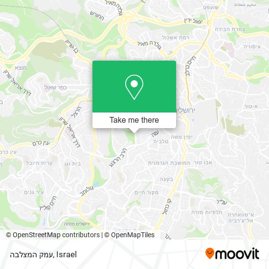 עמק המצלבה map