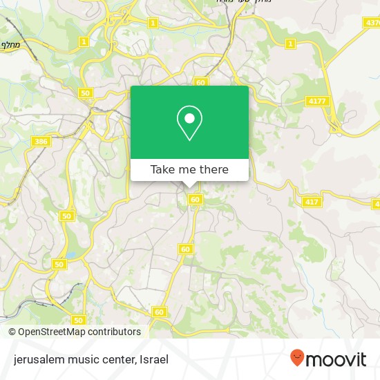 Карта jerusalem music center