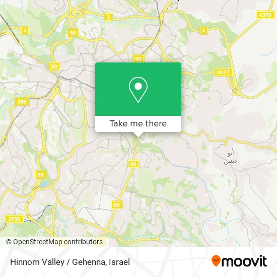 Hinnom Valley / Gehenna map
