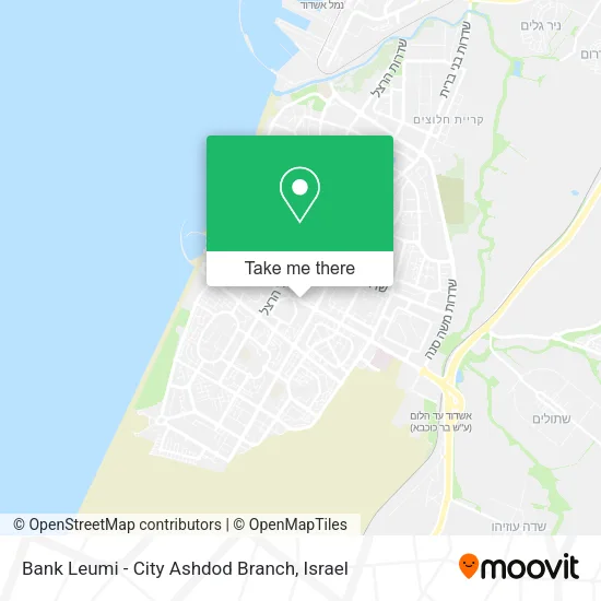 Карта Bank Leumi - City Ashdod Branch