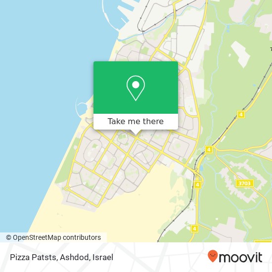 Pizza Patsts, Ashdod map