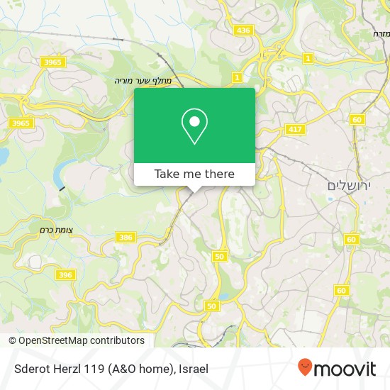 Sderot Herzl 119 (A&O home) map